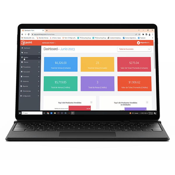 Laptop-Pantalla-Portal-Web-Point-Software-Punto-De-Venta-Para-Dulcerias