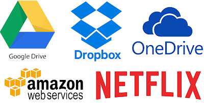 Apps que funcionan con sincronización en la nube: Drive, Dropbox, OneDrive, Amazon y Netflix