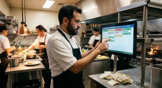 Pantallas de cocina (KDS): tendencia en restaurantes modernos