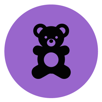 silueta de oso de peluche representando el uso de software punto de venta para jugueteria